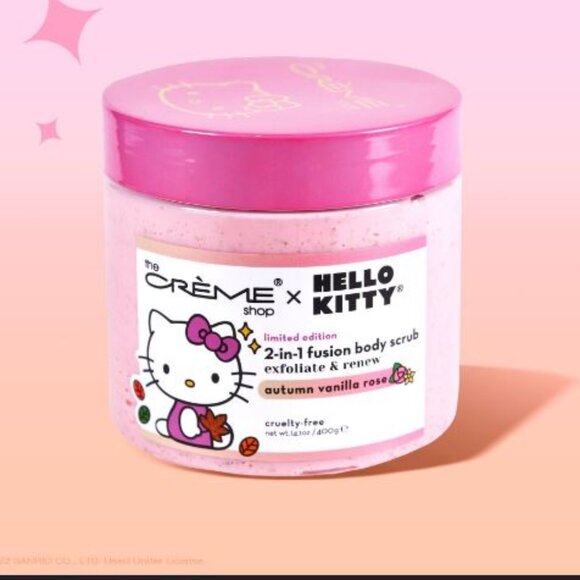 Hello Kitty Other - NWOT The Creme Shop x Hello Kitty Autumn Vanilla Rose 2-in-1 Fusion Body Scrub